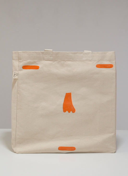 Tote Kao estampado en naranja