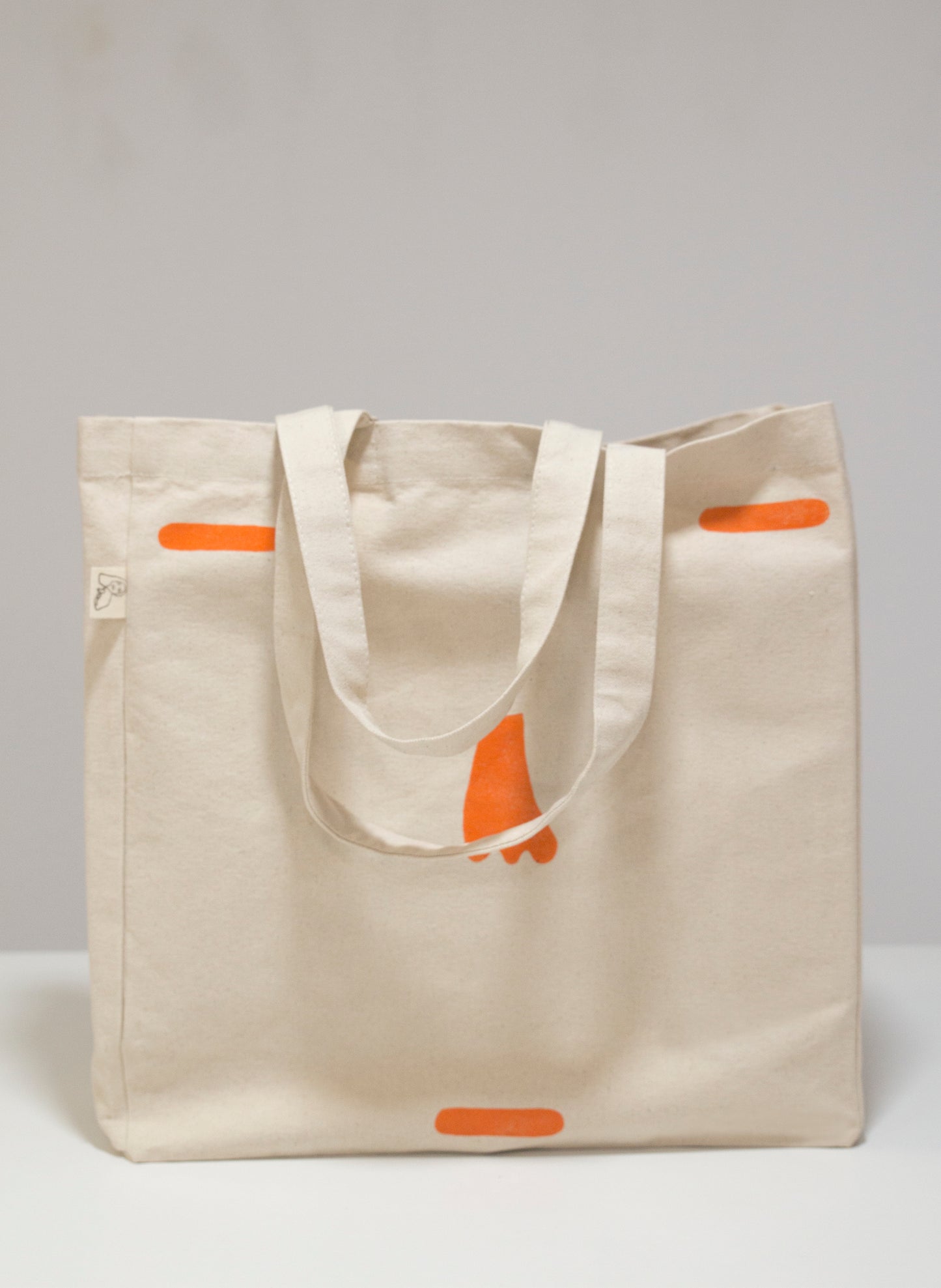 Tote Kao estampado en naranja