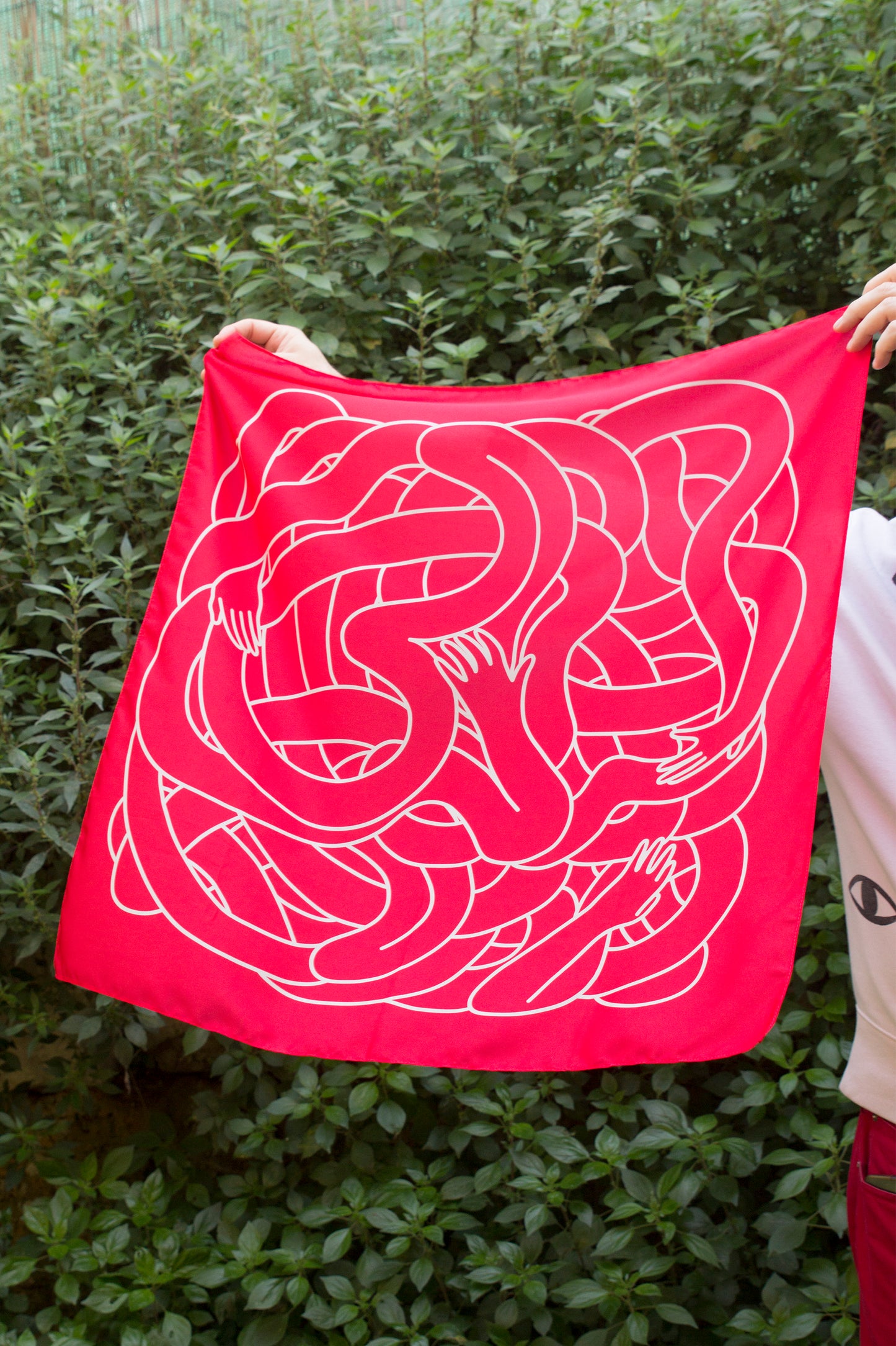 Pañuelo entrelazado Rojo