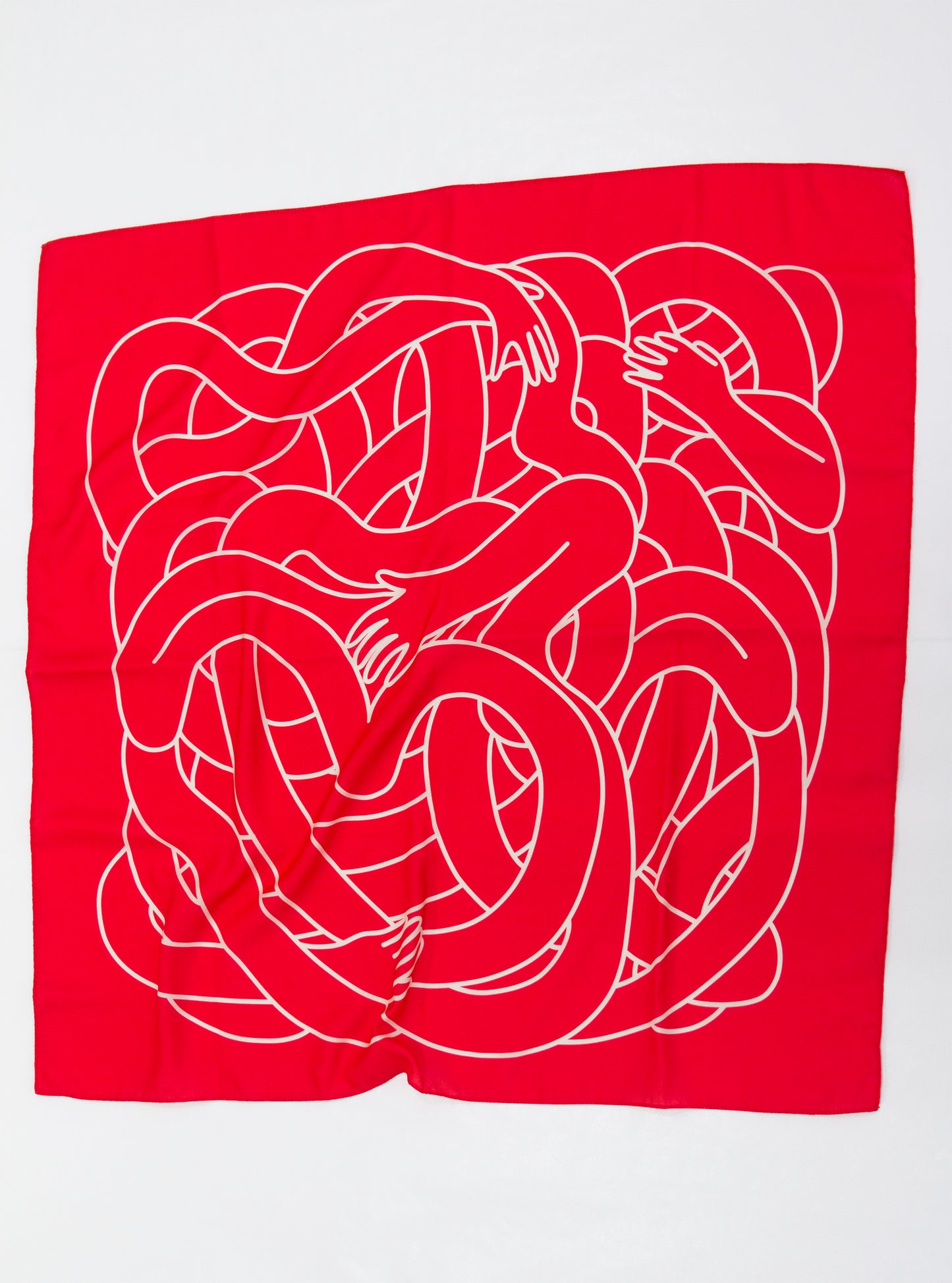 Pañuelo entrelazado Rojo