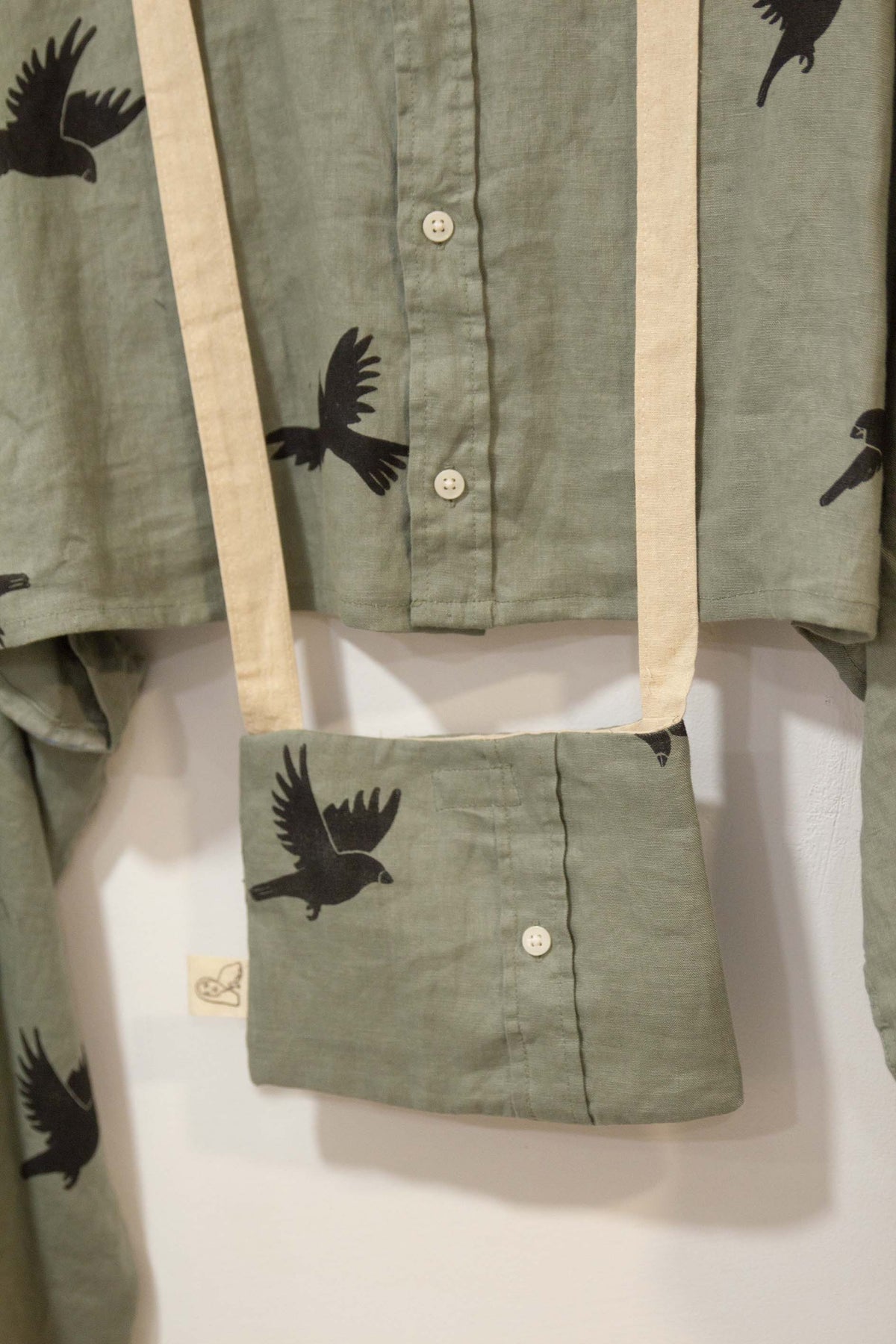 Camisa crop de lino