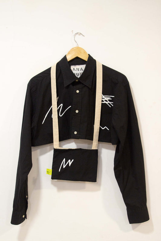 Camisa crop rayajo