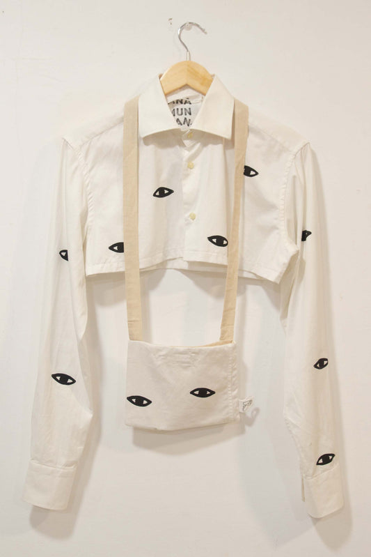 Camisa crop ojos