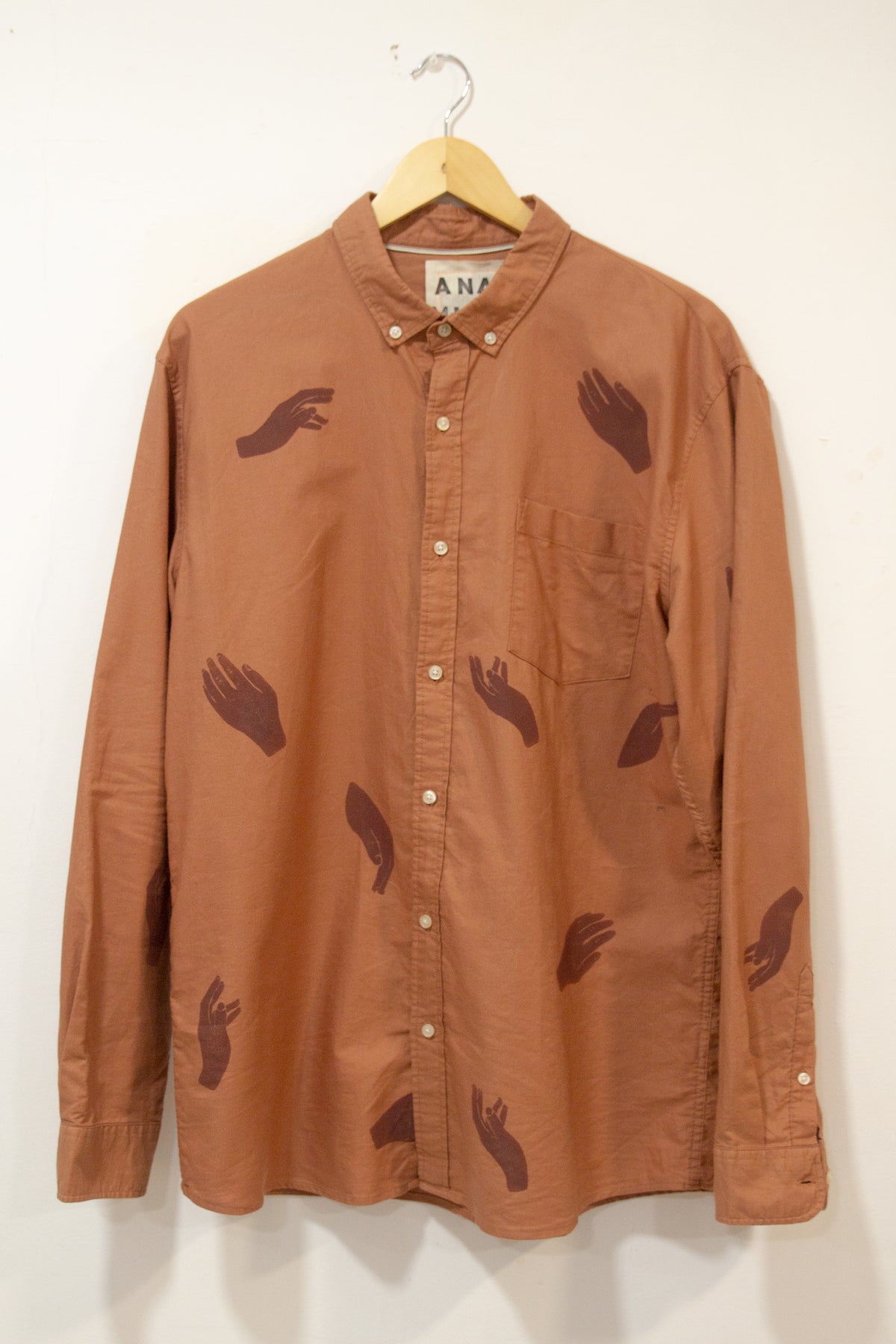 Camisa manga larga marrón