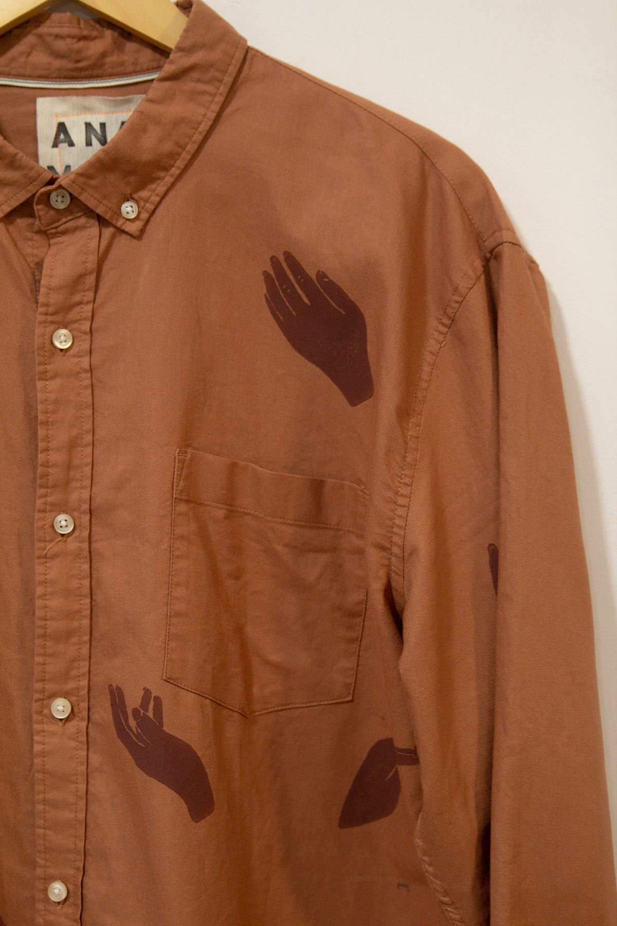 Camisa manga larga marrón