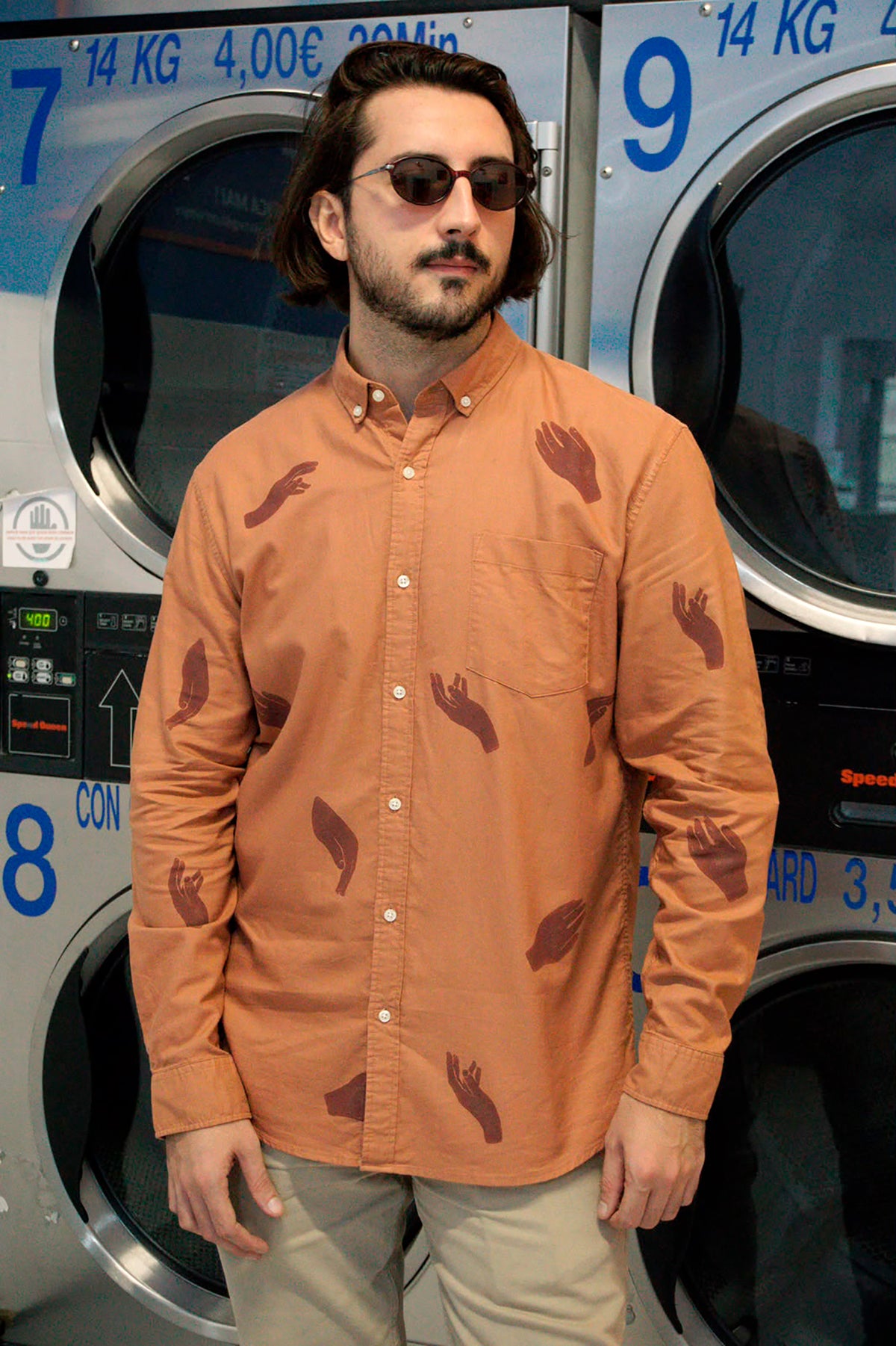 Camisa manga larga marrón