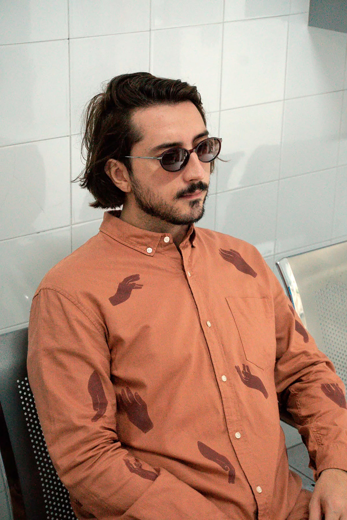 Camisa manga larga marrón