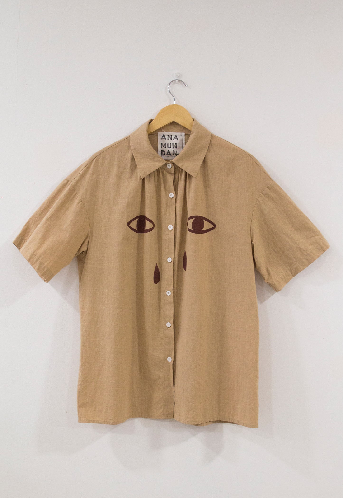 Camisa marrón de algodón