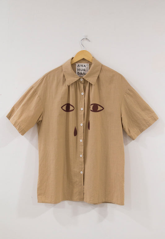 Camisa marrón de algodón