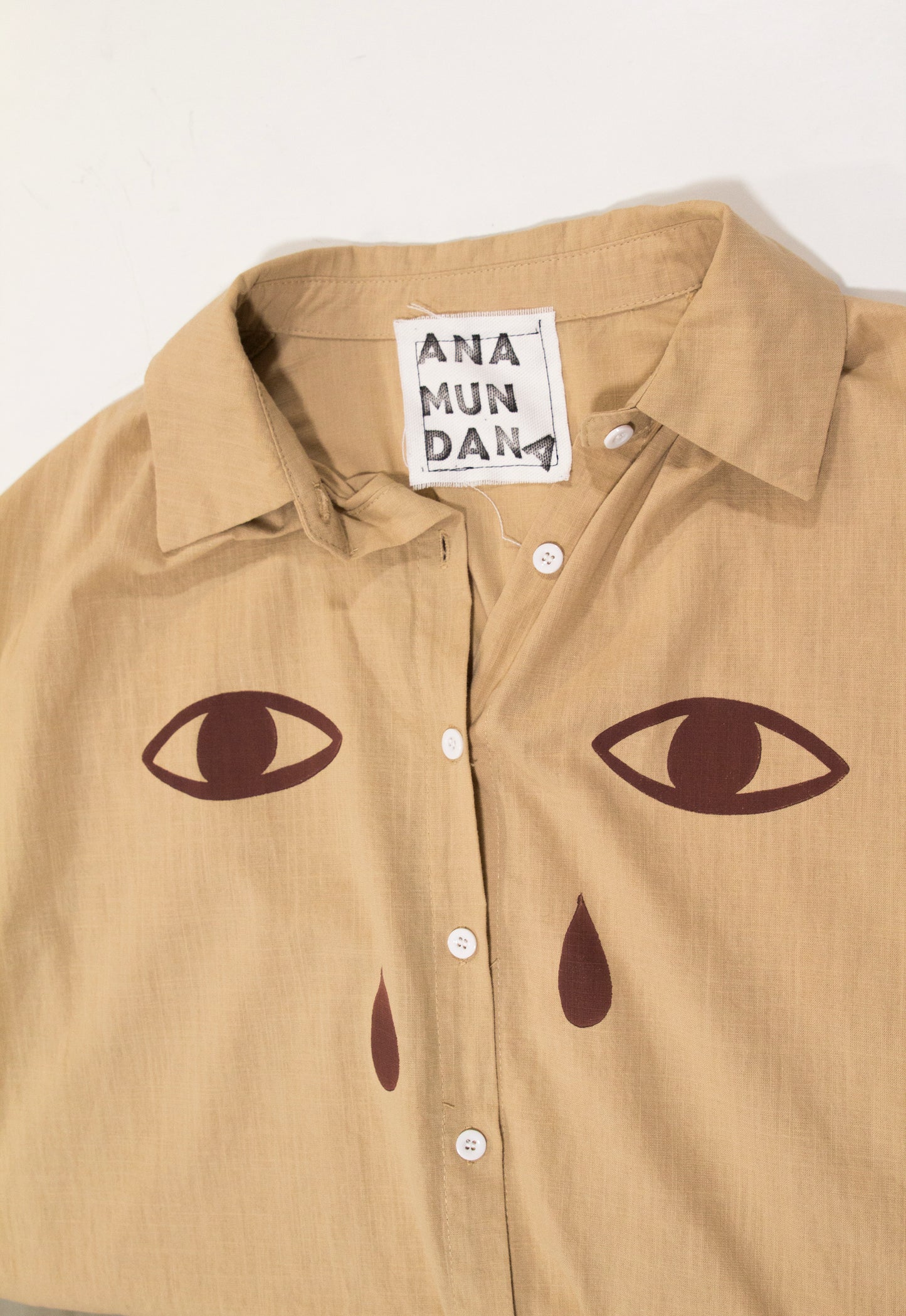 Camisa marrón de algodón