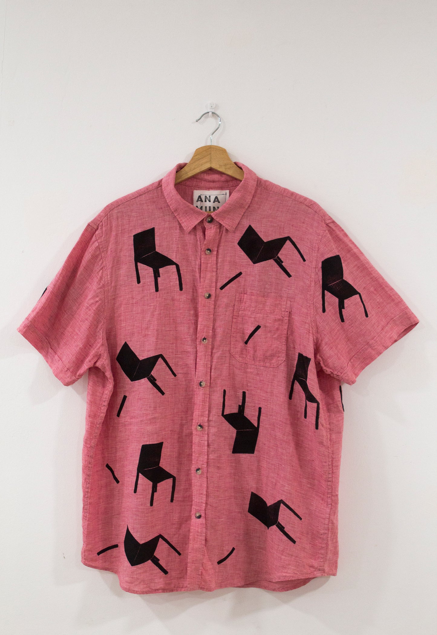 Camisa roja de lino