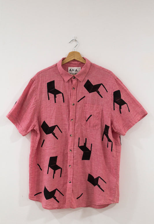Camisa roja de lino
